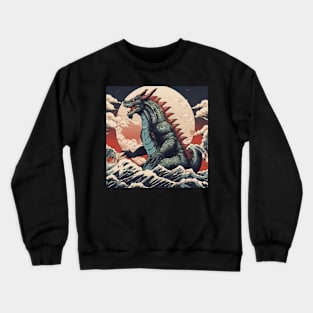 cool godzilla japanese artstyle Crewneck Sweatshirt